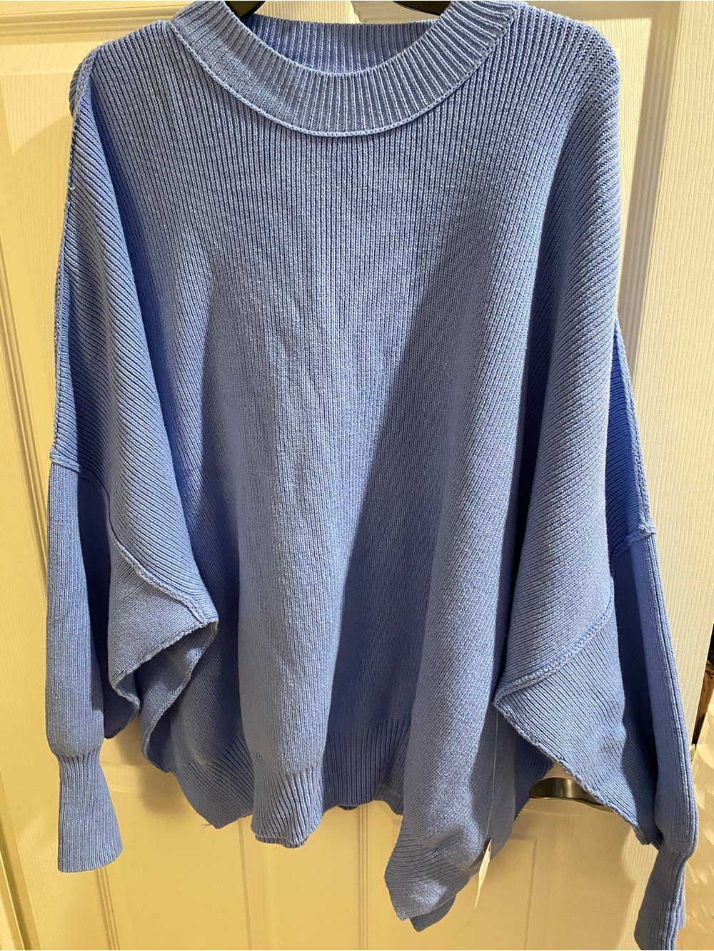Free People Knit Oversized Crewneck Pullover Sweater Size XL retail $128